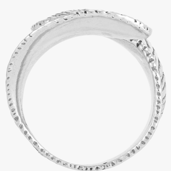 925 Sterling silver "curled leaf" ring size 10 - Picture 3 of 5